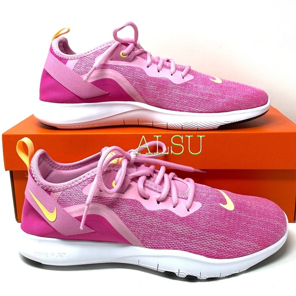 🌸Sale🌸 Nike Flex Trainer 9 Pink Rise Canvas Women Sneaker Size 7.5 AQ7491 600 - Picture 2 of 10